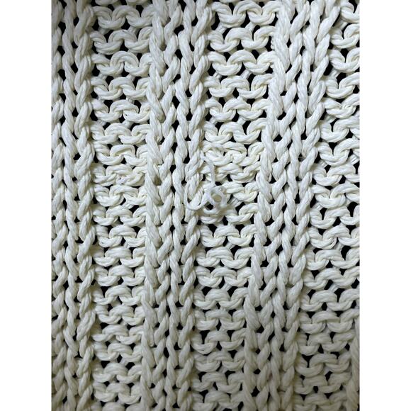 Vintage Balenciaga Knit Ivory Crochet Sleeveless Women Vest From Japan Medium - Picture 7 of 8